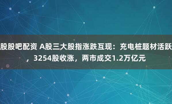 股股吧配资 A股三大股指涨跌互现：充电桩题材活跃，3254股收涨，两市成交1.2万亿元