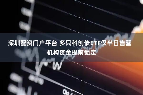 深圳配资门户平台 多只科创债ETF仅半日售罄  机构资金提前锁定