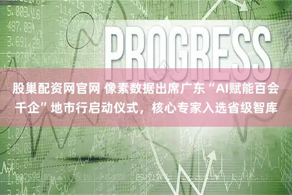 股巢配资网官网 像素数据出席广东“AI赋能百会千企”地市行启动仪式，核心专家入选省级智库